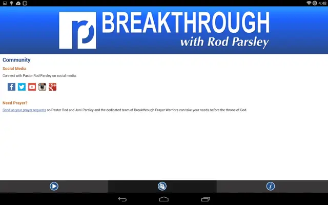 Breakthrough android App screenshot 1